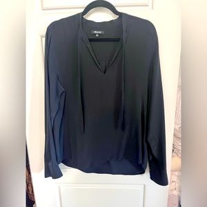 Madewell tie front blouse